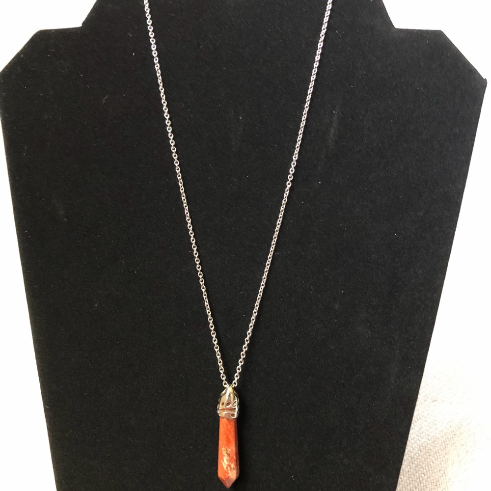 NEW beautiful red jasper gemstone necklace